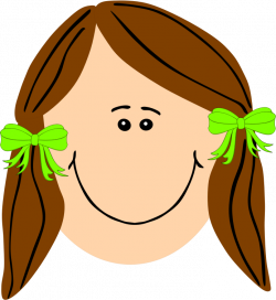 Clipart - girl with brown long hair