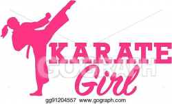 Vector Stock - Karate girl. Clipart Illustration gg91204557 ...