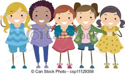 Group Of Girls Clipart