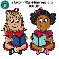 Girl Reading Clipart Worksheets & Teaching Resources | TpT