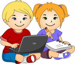 Boy And Girl Writing Clipart | Letters Format