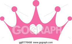 Vector Art - Pink girly princess royalty crown. EPS clipart ...
