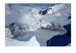 Glacier Clipart Blue Snow - Volcanoes Melting Glaciers ...