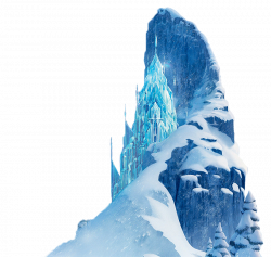 ice mountain castle glass blue winter fantasy snow tre...