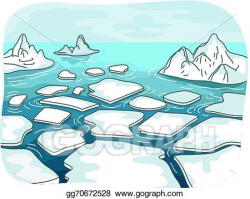 Vector Stock - Melting glaciers. Clipart Illustration ...