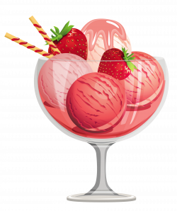Strawberry Ice Cream Sundae Clipart | Gallery Yopriceville - High ...
