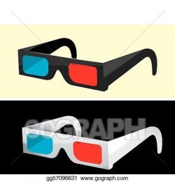 Vector Art - 3d glasses. Clipart Drawing gg57096631 - GoGraph