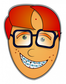 Clipart of a nerdy boy - Clipart Collection | Black and white nerdy ...