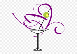 Purple Martini Glass Clipart - Png Download (#1056372 ...