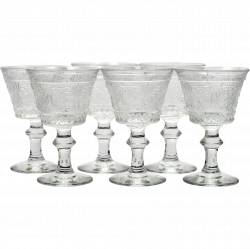 Duncan and Miller Sandwich Glass Wine Glasses set of 6 Vintage ...