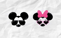 Disney SVG File, Mickey Mouse Sunglasses Svg, Minnie Mouse ...