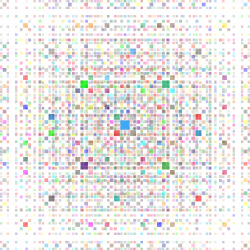 Clipart - Colorful Square Fractal