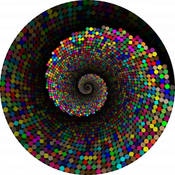 Clipart - Colorful Swirling Circles Vortex 2 With Background