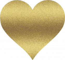 Gold Heart Clip Art - Gold Glitter Heart Clipart - Download ...