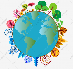 Creative Cartoon Earth Globe Icon, Cartoon Clipart, Earth ...