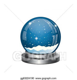 Vector Stock - Christmas snow globe with the falling snow ...