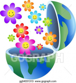 Clipart - Flower globe. Stock Illustration gg54031313 - GoGraph