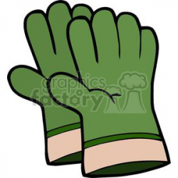 Green gardening gloves clipart. Royalty-free clipart # 379791