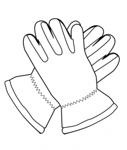 Gloves coloring page | Free Printable Coloring Pages