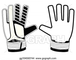 Vector Stock - Isolated goalkeeper gloves icon. Stock Clip ...