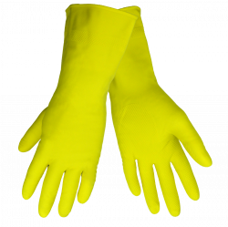 Yellow Latex Gloves