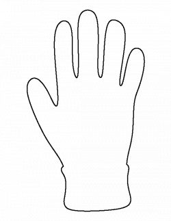 Glove pattern. Use the printable outline for crafts, creating ...