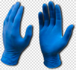 Medical glove Rubber glove Blue Latex, parka transparent ...