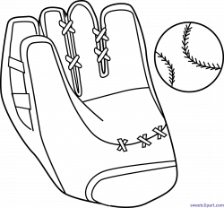 Baseball Ball Mitt 2 Clip Art - Sweet Clip Art