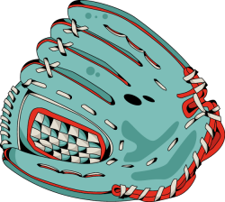 Baseball glove Helmet Clip art - Painted green baseball glove ...