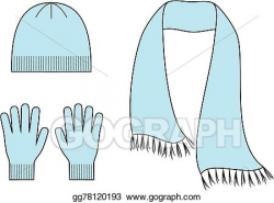 Vector Art - Cap, scarf, gloves. EPS clipart gg78120193 ...