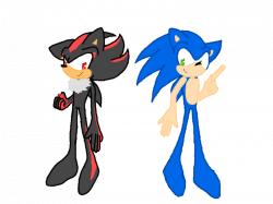 Sonic and Shadow without shoes and gloves by Sarah-forstie on DeviantArt
