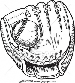 Vector Stock - Baseball glove sketch. Clipart Illustration ...