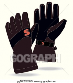Vector Clipart - Snowboard gloves. Vector Illustration ...