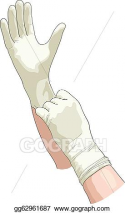 Vector Art - Hands in sterile gloves. . Clipart Drawing ...