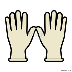 Surgical gloves isolated icon vector illustration design ...