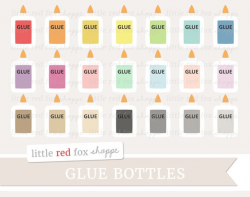 Glue Bottle Clipart, Crafting Clip Art Class Classroom School Scrapbooking  Household Cute Digital Graphic Design Small Commercial Use
