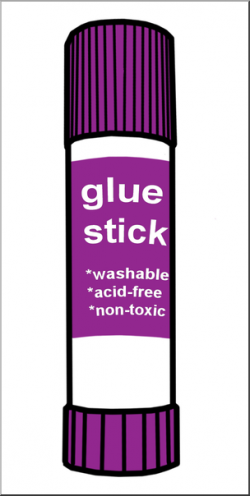 Clip Art: Glue Stick 2 Color I abcteach.com | abcteach