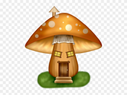 Gnome Clipart Mushroom House - Mushroom - Png Download ...