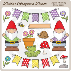 Gnome Garden - Clip Art Collection - Only $1.00 at www ...