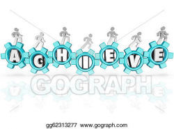 Clip Art - Achieve people team marching accomplishing ...