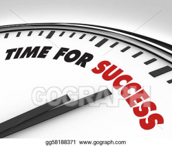Stock Illustration - Time for success - clock achievement ...