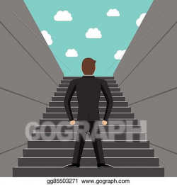 Vector Stock - Ambitious businessman climbing steps. Stock ...