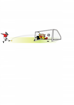 Clipart - Soccer dog striker kicking at goal