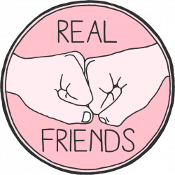 real friends pink goals circle tumblr aesthetic png fre...