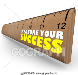 Stock Illustration - Measure your growth ruler to review and ...