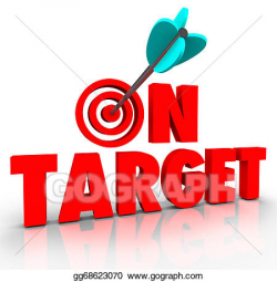 Stock Illustration - On target words arrow bull's eye direct ...