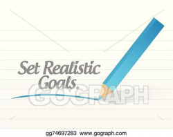 Vector Stock - Set realistic goals message . Clipart ...