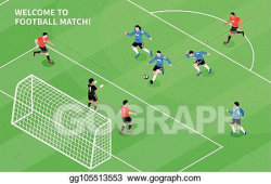 Vector Art - Sport football soccer isometric. EPS clipart ...