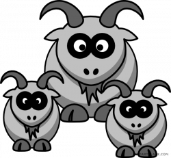 Baby Goat Animal free black white clipart images clipartblack ...