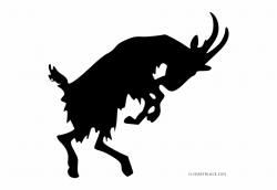 Clipart Goat Head - Jumping Goat Silhouette, Transparent Png ...